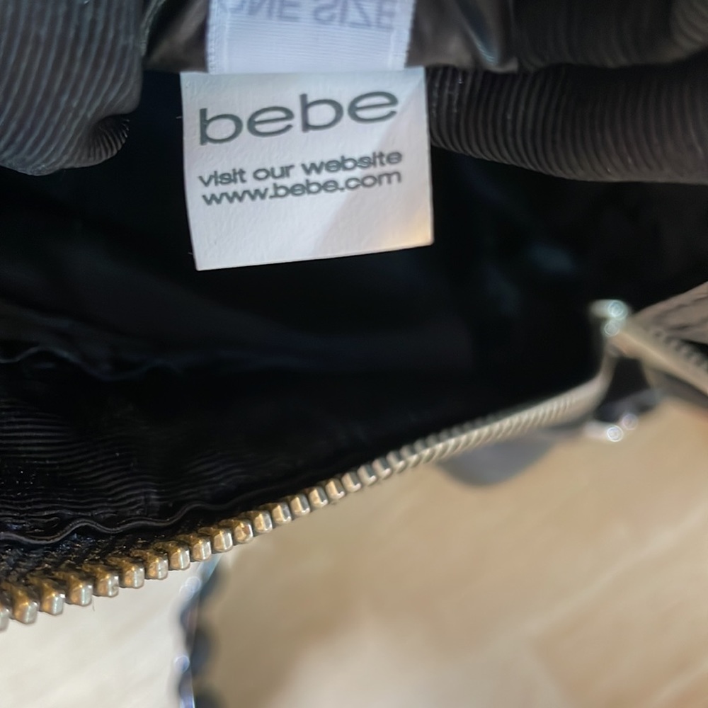Bebe Genuine Leather Crossbody Bag - Black - Picture 15 of 16